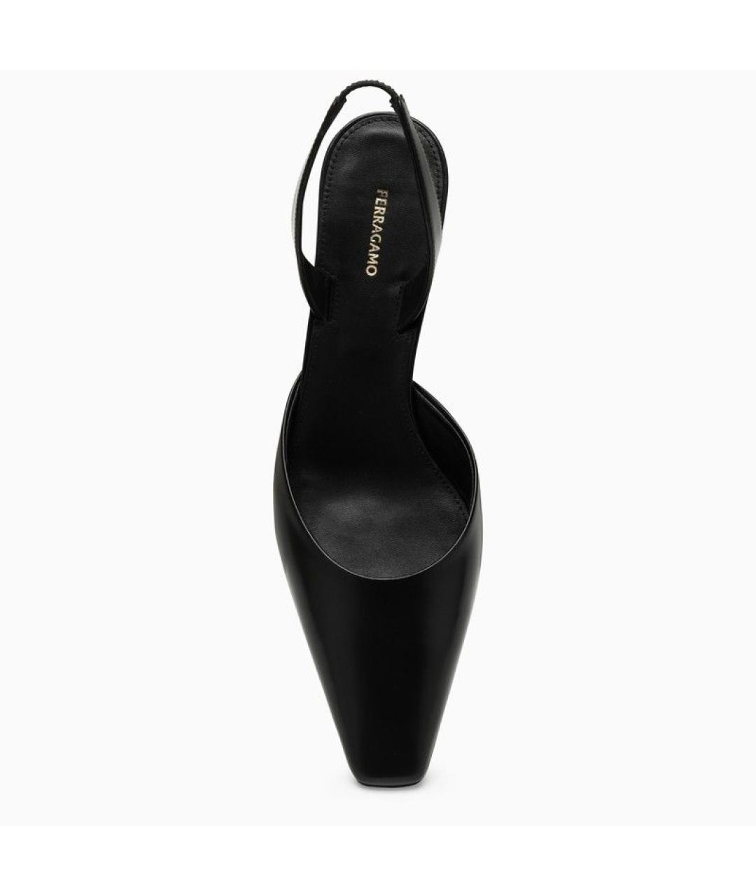 FERRAGAMO Черные кожаные туфли, фото 3