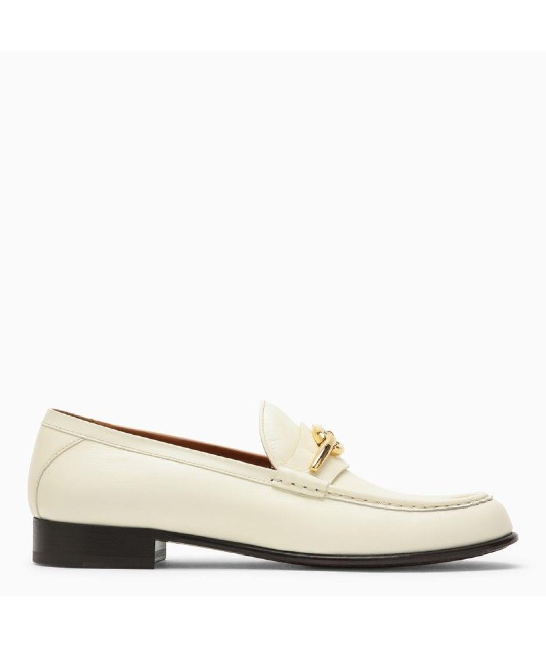 VALENTINO Бежевые кожаные лоферы, фото 1