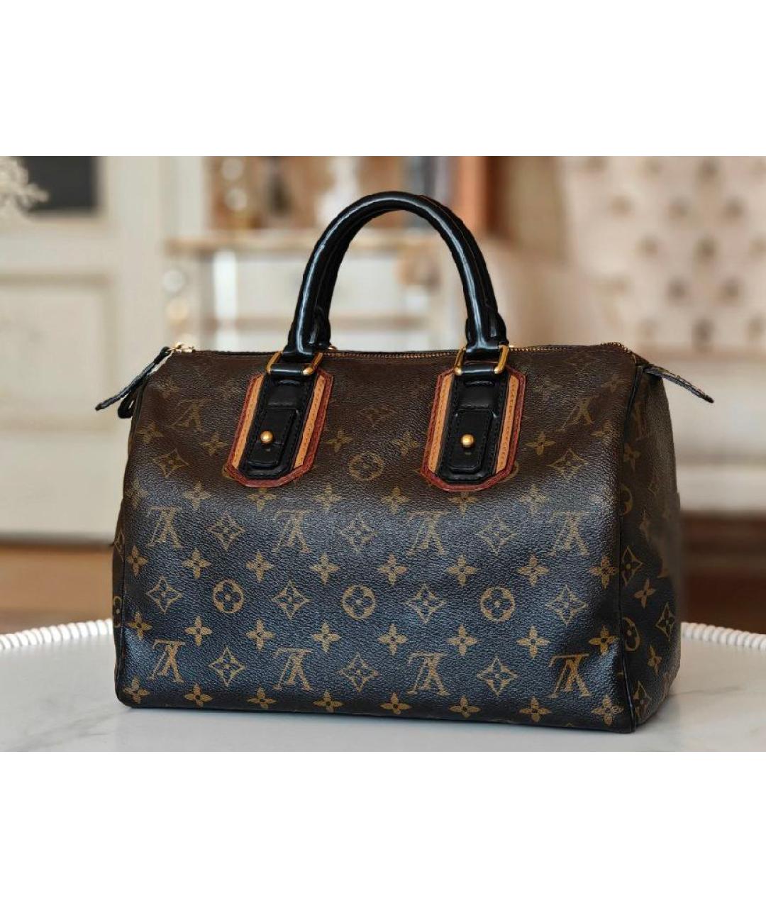 LOUIS VUITTON Коричневая сумка с короткими ручками, фото 3