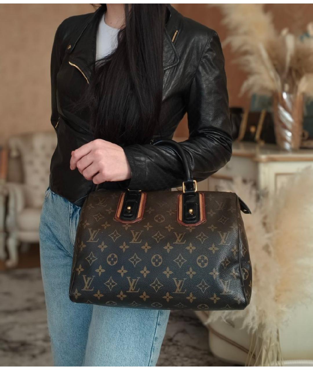 LOUIS VUITTON Коричневая сумка с короткими ручками, фото 4