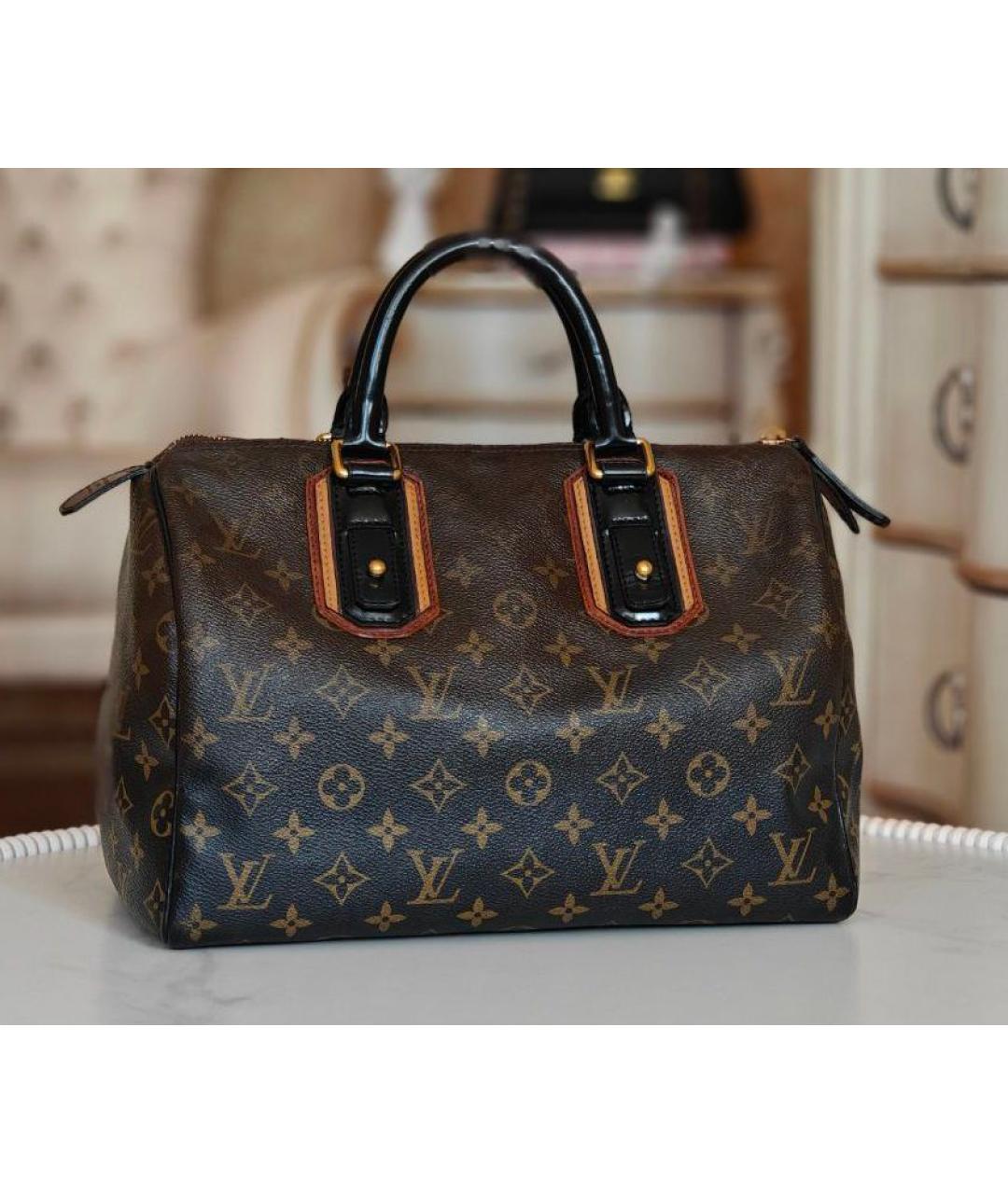 LOUIS VUITTON Коричневая сумка с короткими ручками, фото 2
