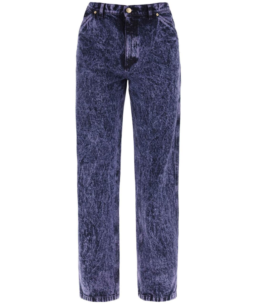 MARNI Фиолетовые хлопковые повседневные брюки, фото 1