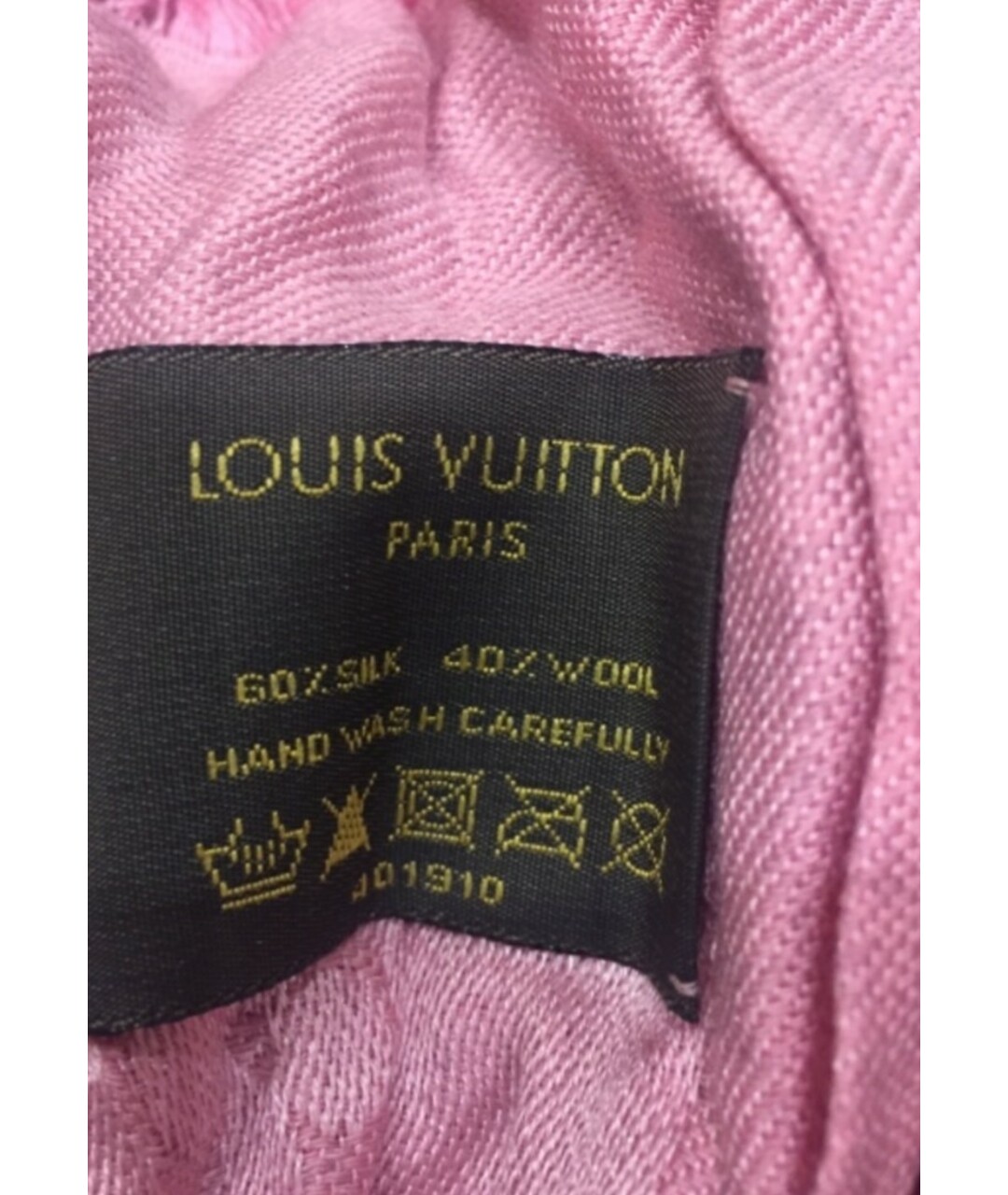 LOUIS VUITTON PRE-OWNED Фиолетовый шерстяной шарф, фото 4