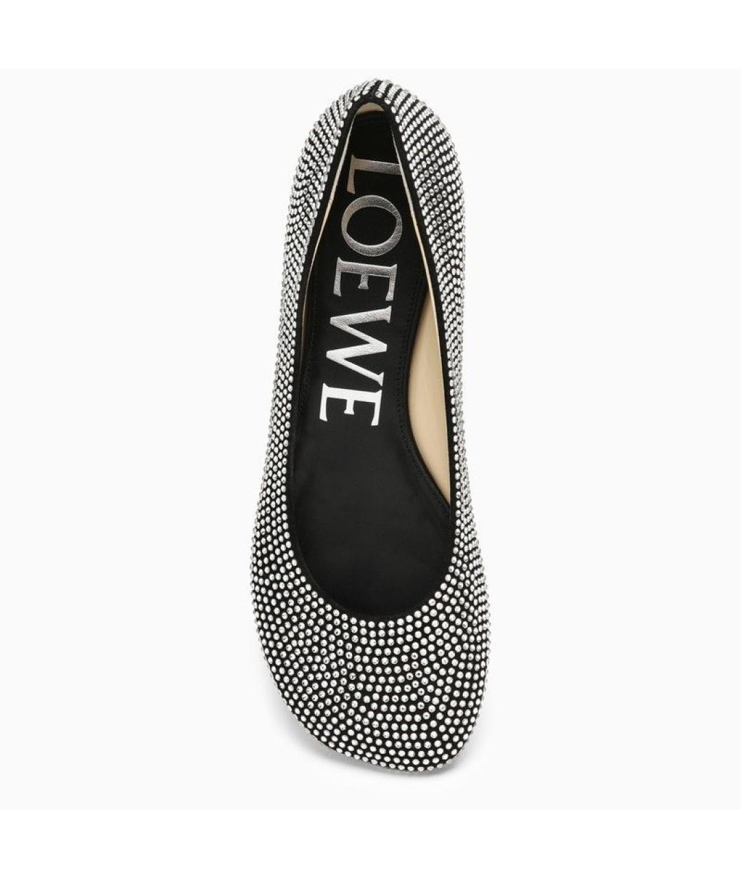 LOEWE Черные кожаные балетки, фото 3