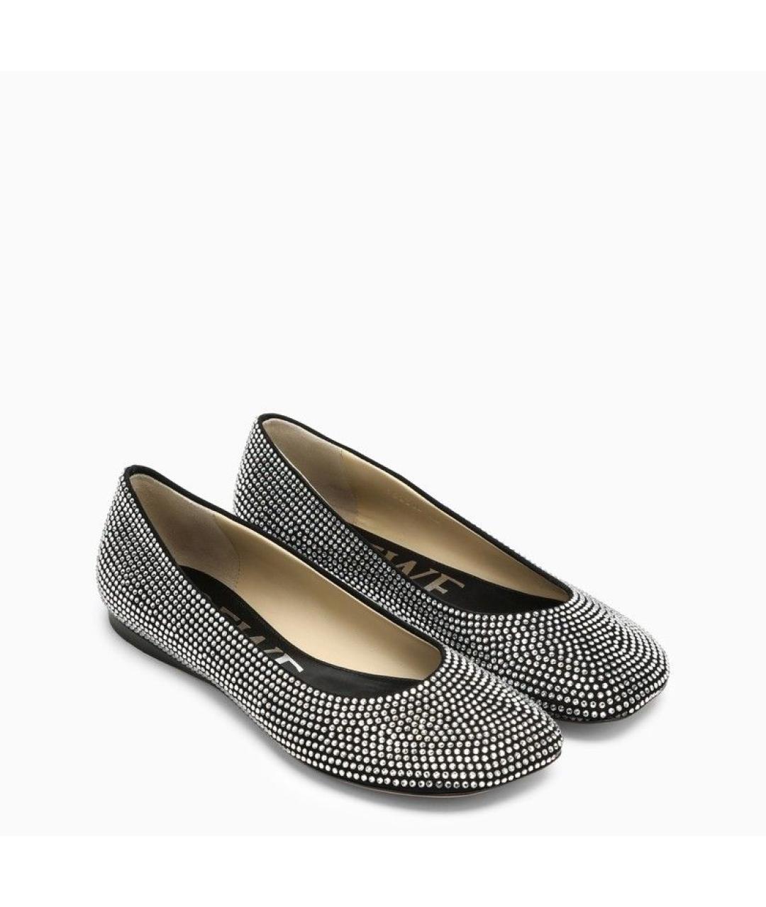 LOEWE Черные кожаные балетки, фото 2