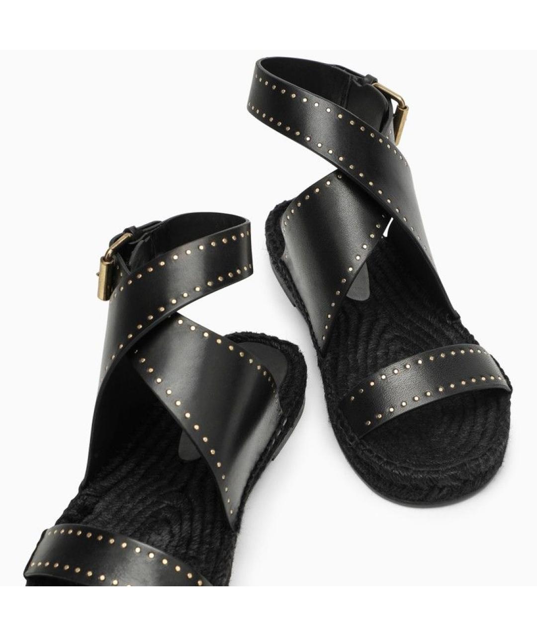 ISABEL MARANT Черные кожаные сандалии, фото 4