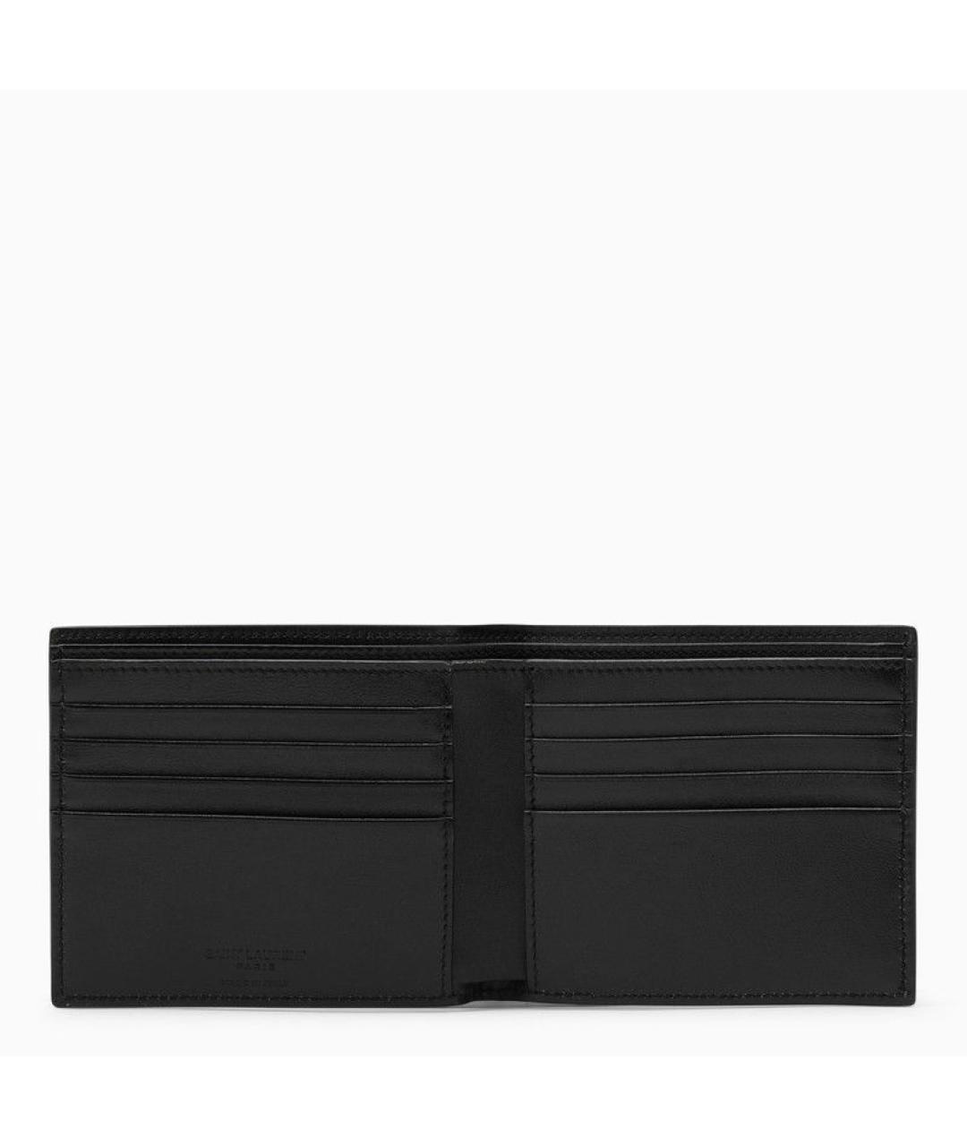 SAINT LAURENT Коричневый кожаный кошелек, фото 2