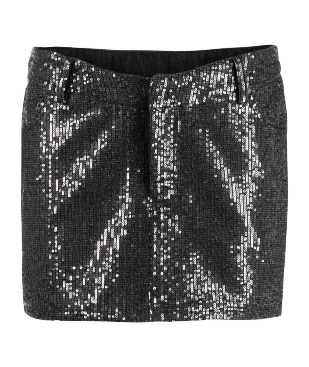 ROTATE Черная полиэстеровая юбка мини, фото 1