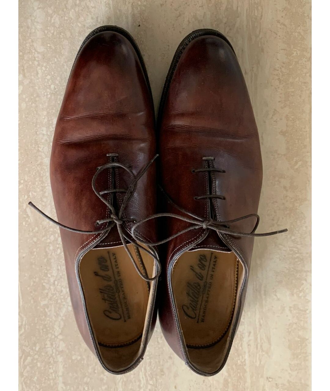 CASTELLO D'ORO Коричневые кожаные туфли, фото 3