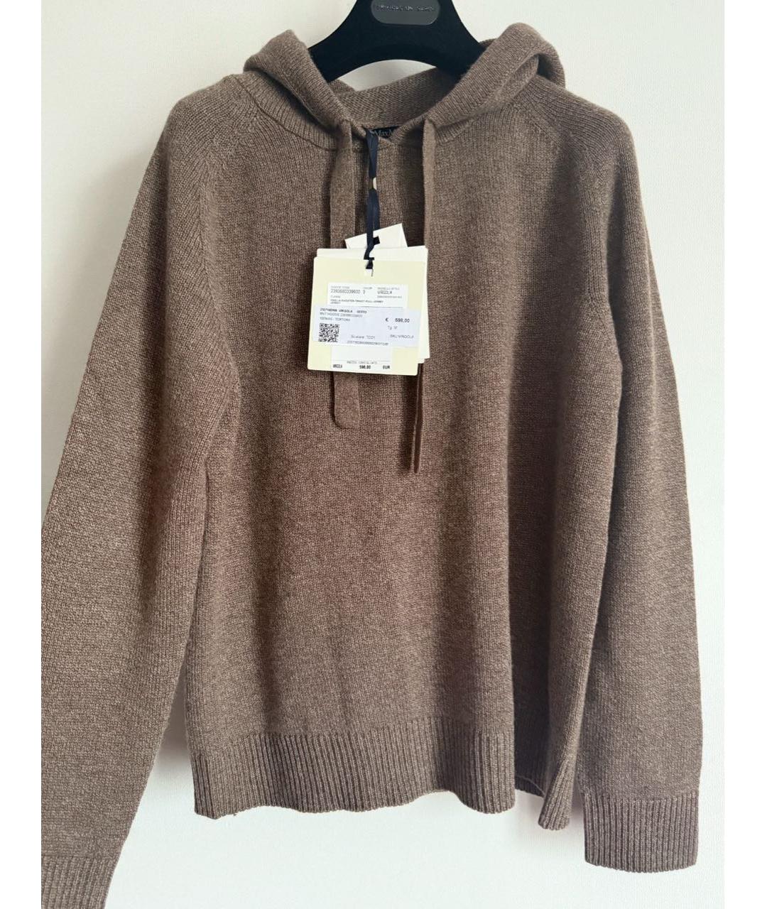 'S MAX MARA Коричневый шерстяной джемпер / свитер, фото 4