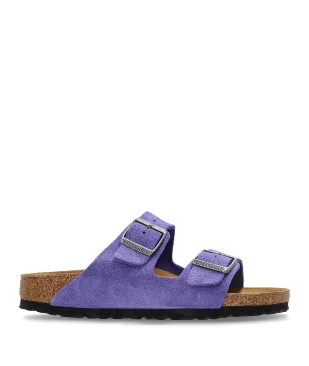 BIRKENSTOCK Фиолетовые замшевые сандалии, фото 1