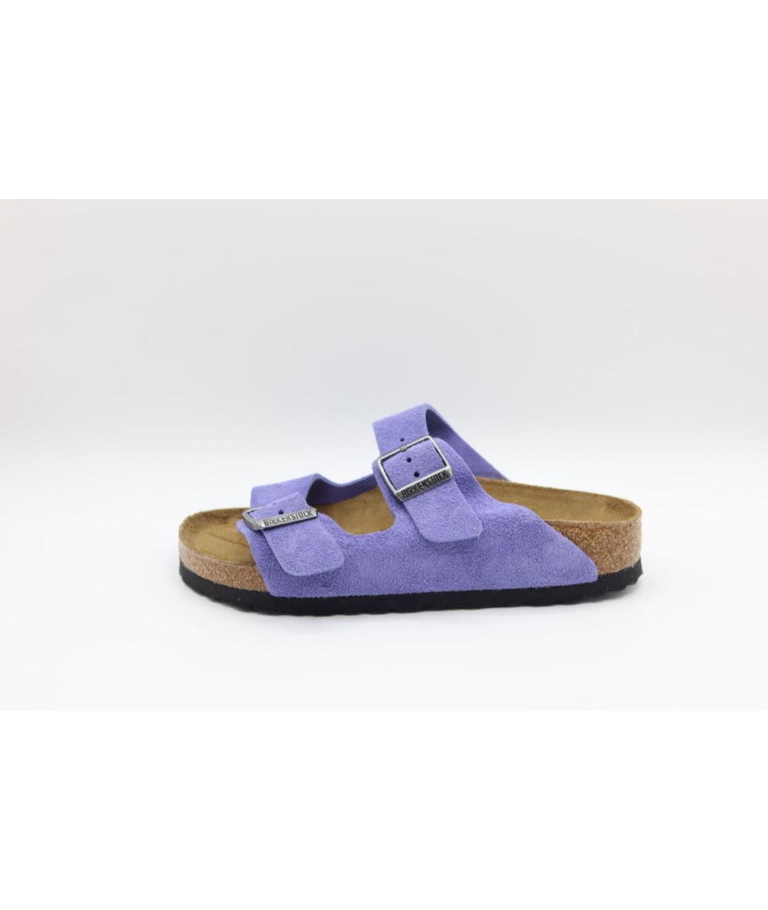 BIRKENSTOCK Фиолетовые замшевые сандалии, фото 3