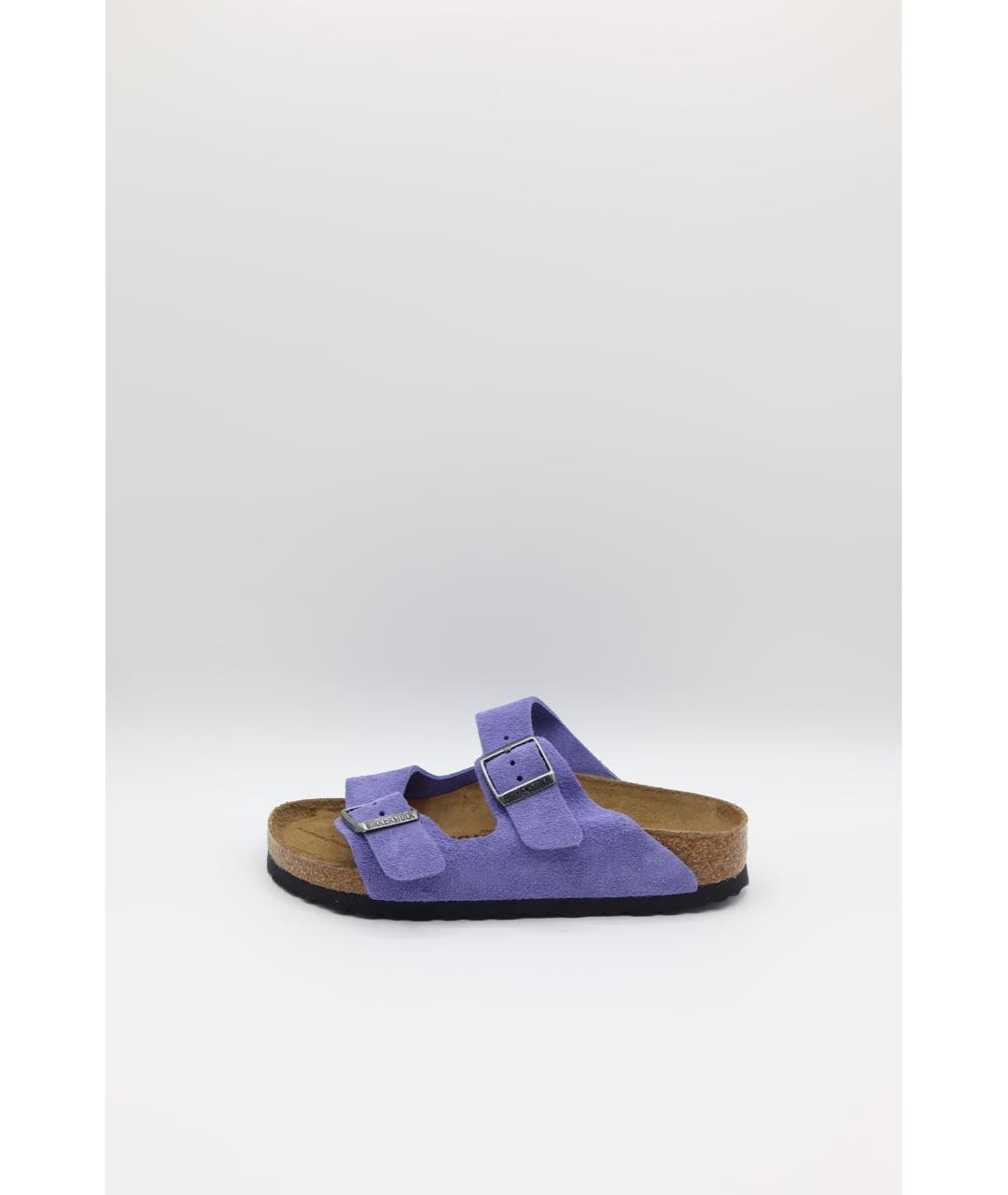 BIRKENSTOCK Фиолетовые замшевые сандалии, фото 2