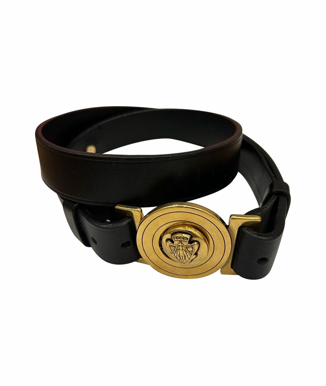 GUCCI Черный кожаный ремень, фото 1