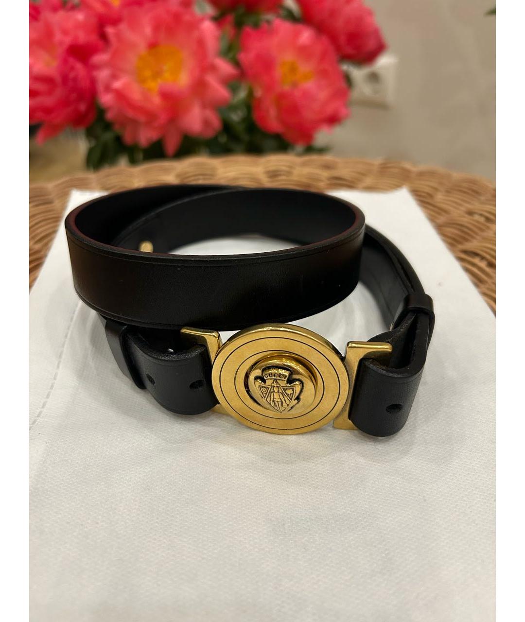 GUCCI Черный кожаный ремень, фото 5
