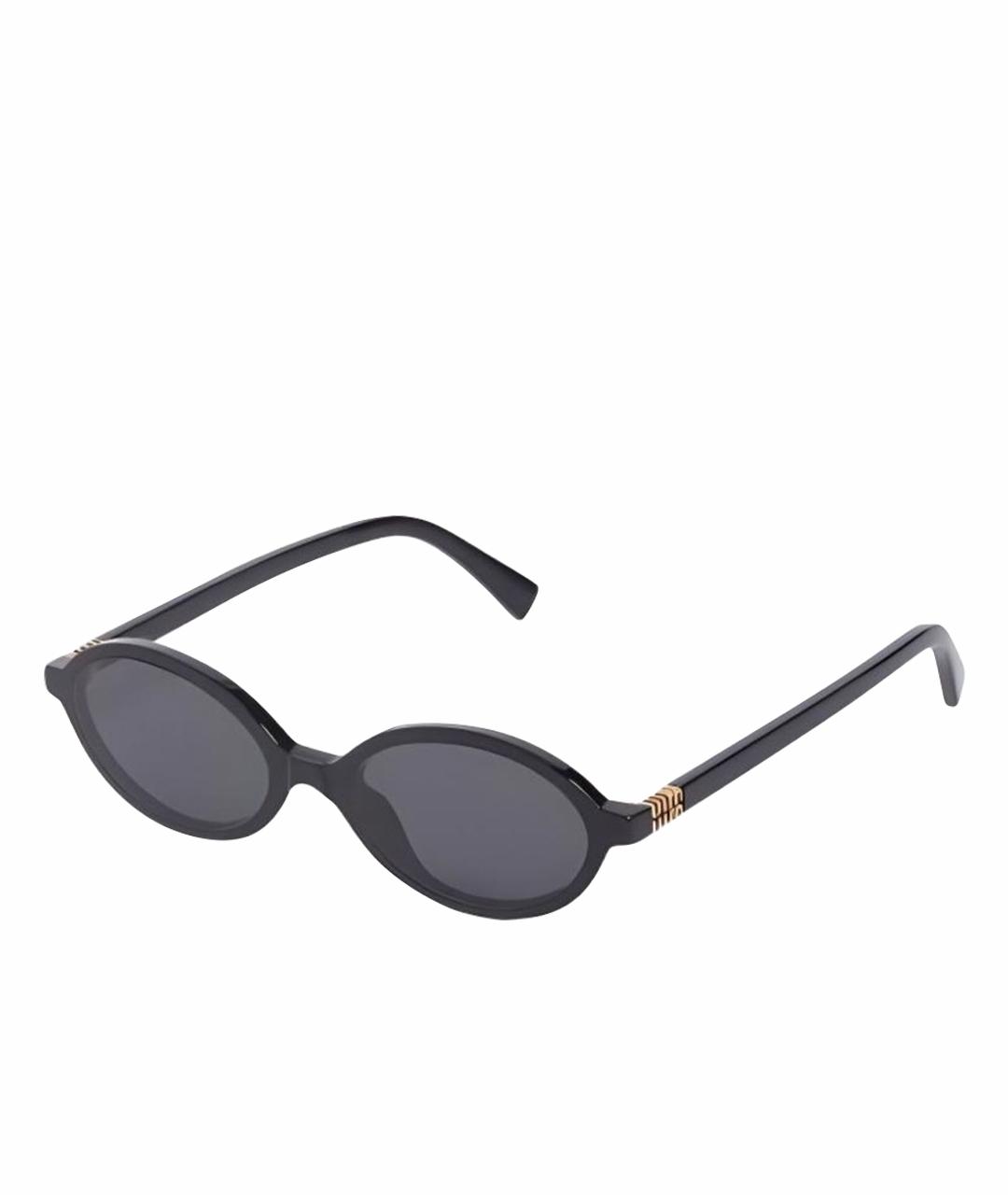 MIU MIU Черные пластиковые солнцезащитные очки, фото 1