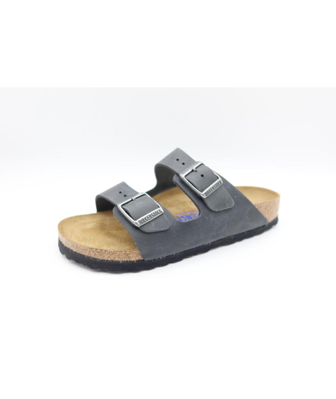 BIRKENSTOCK Черные кожаные сандалии, фото 3