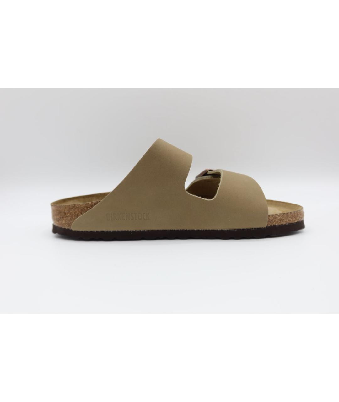 BIRKENSTOCK Бежевые кожаные сандалии, фото 5