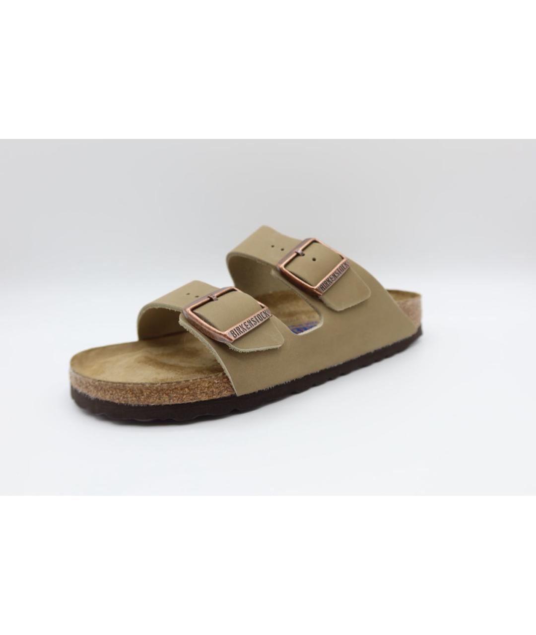 BIRKENSTOCK Бежевые кожаные сандалии, фото 3
