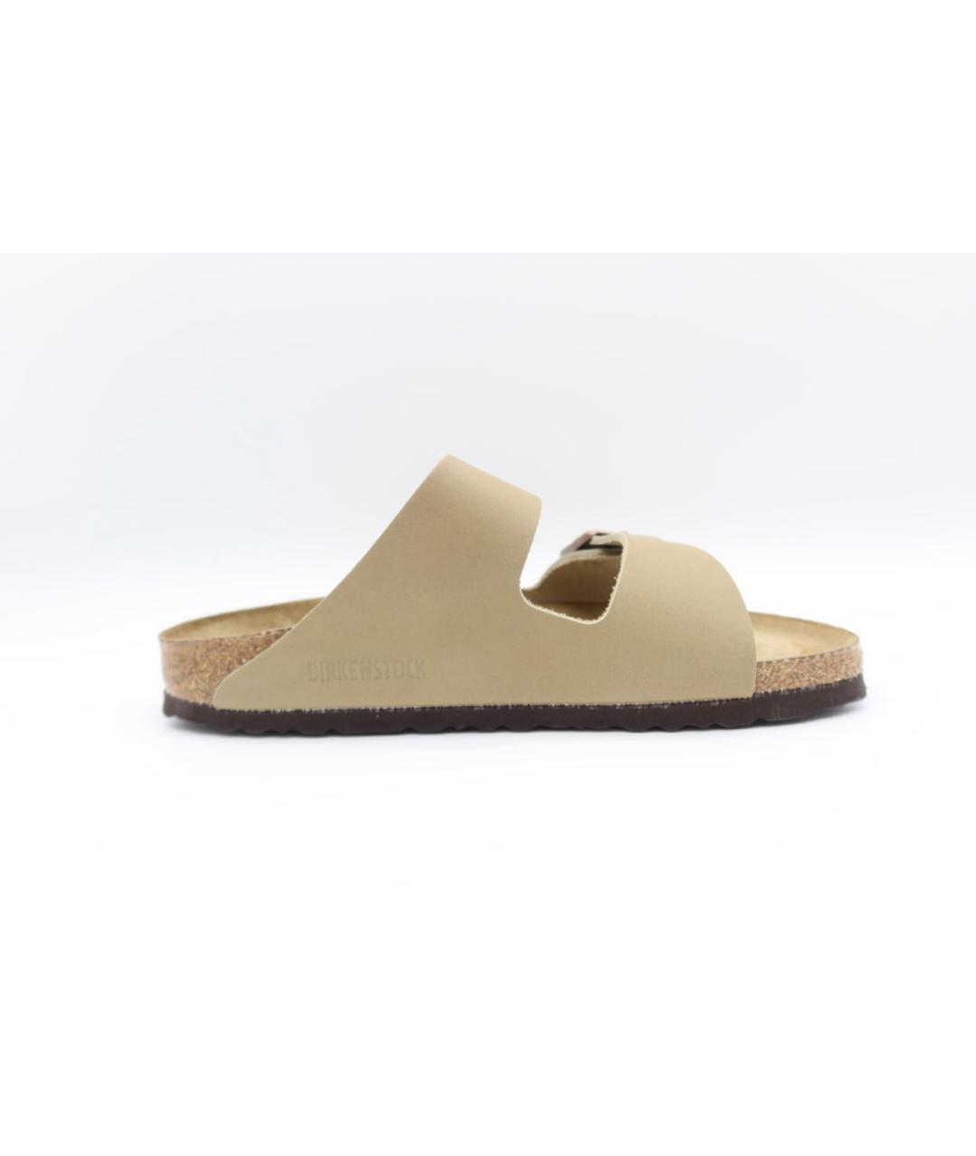BIRKENSTOCK Бежевые кожаные сандалии, фото 4