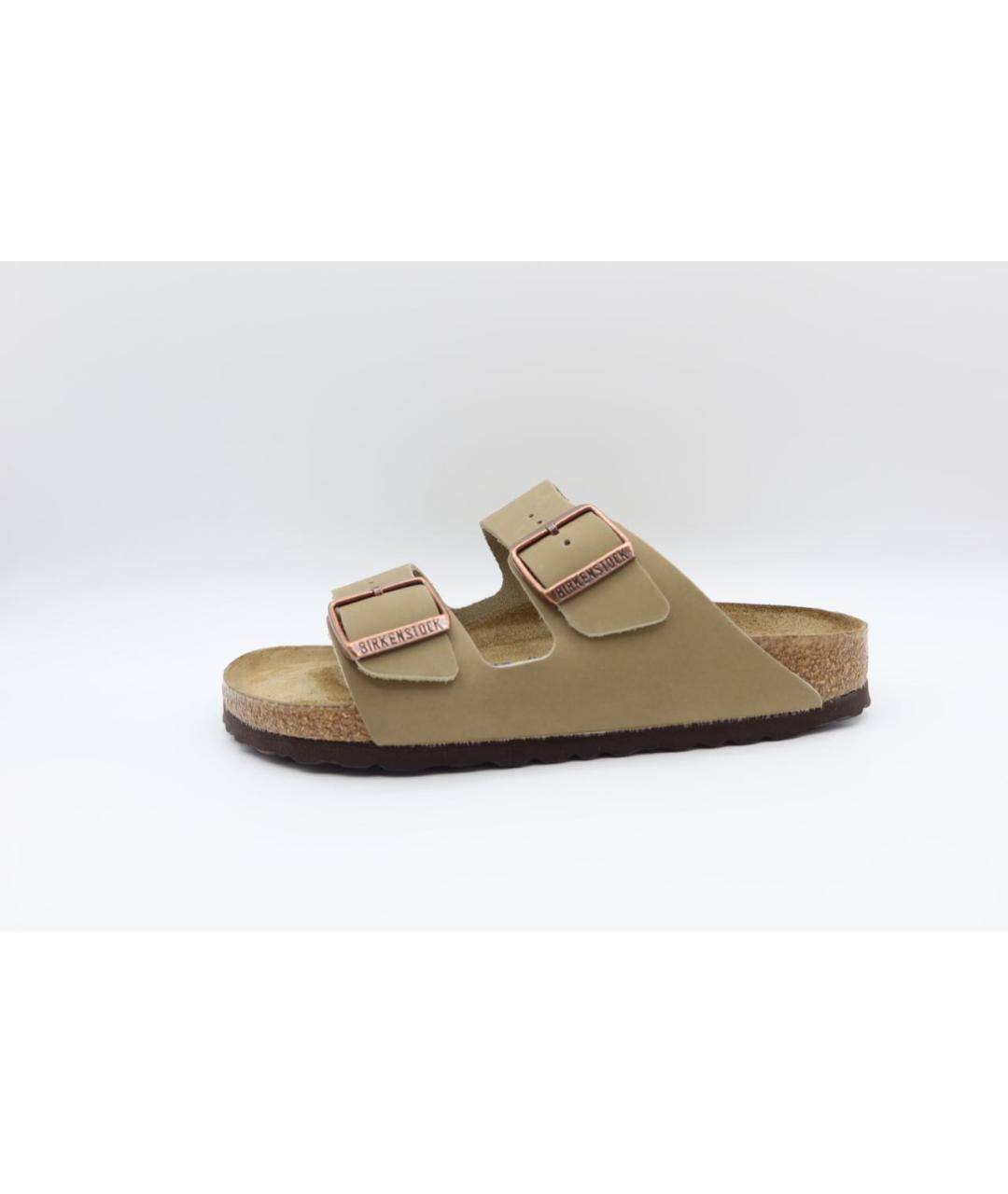BIRKENSTOCK Бежевые кожаные сандалии, фото 2