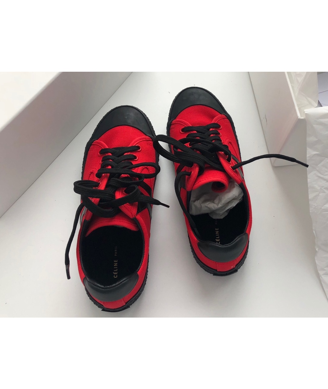 CELINE PRE-OWNED Красные текстильные кроссовки, фото 2
