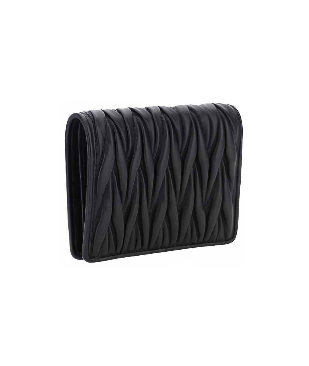 MIU MIU Черный кожаный кошелек, фото 2