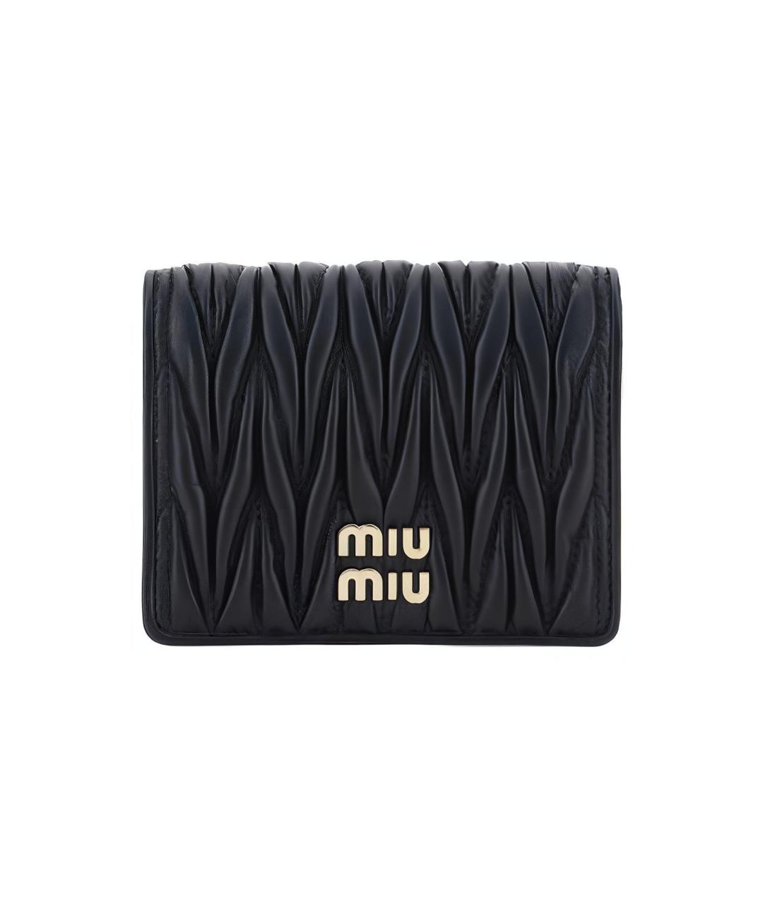 MIU MIU Черный кожаный кошелек, фото 1