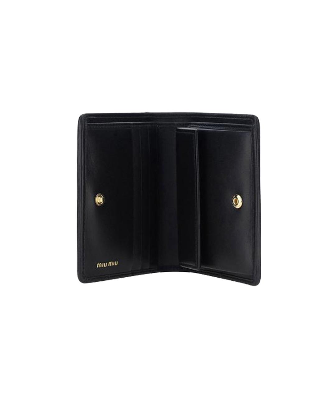 MIU MIU Черный кожаный кошелек, фото 3