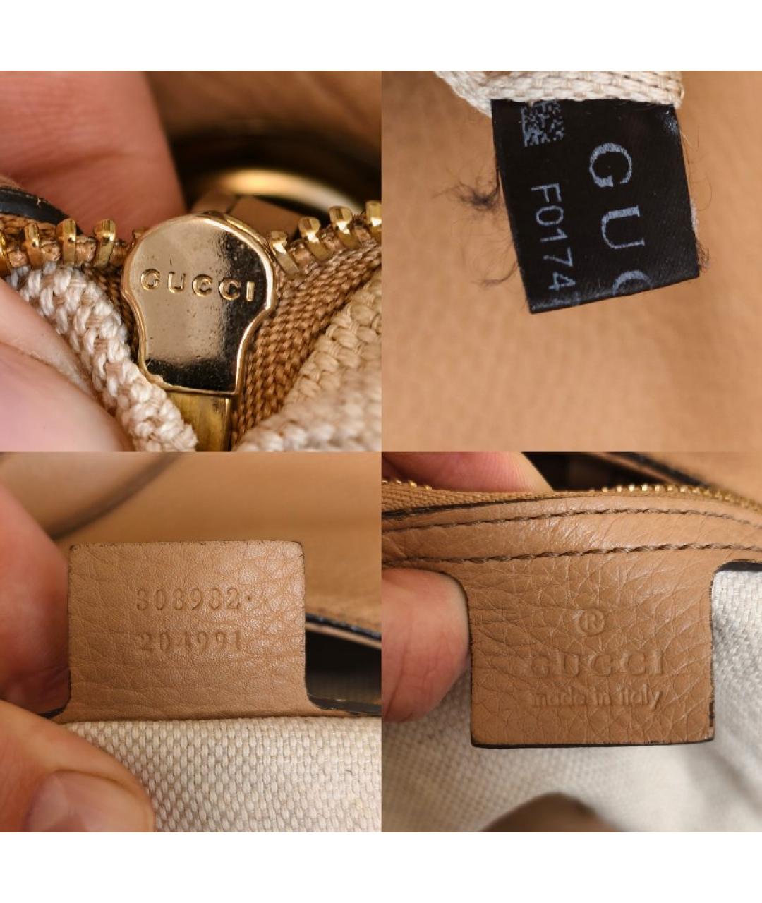 GUCCI Кожаная сумка с короткими ручками, фото 5