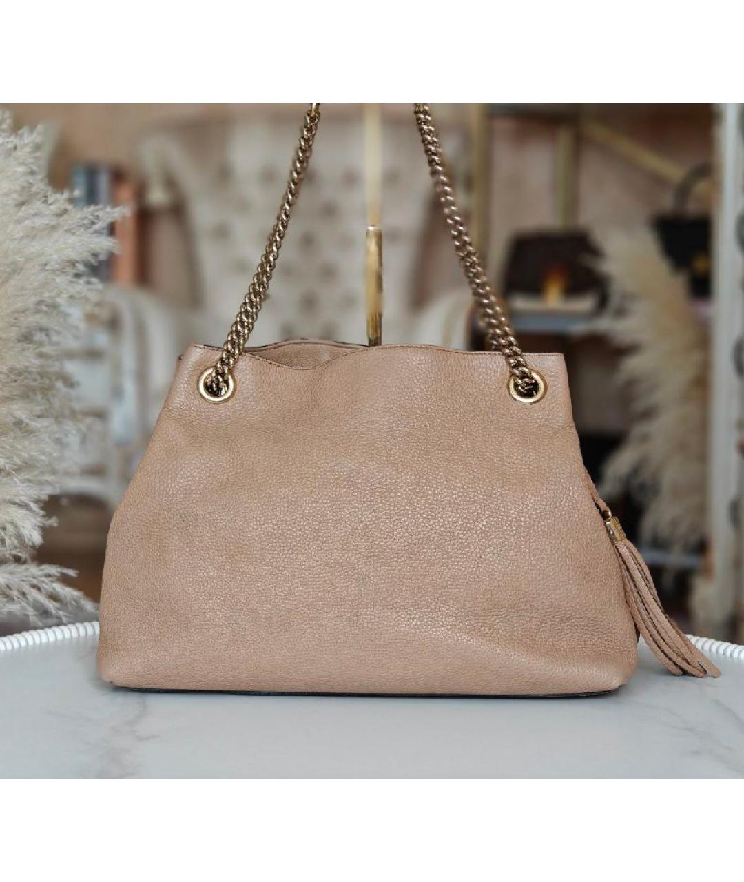 GUCCI Кожаная сумка с короткими ручками, фото 3