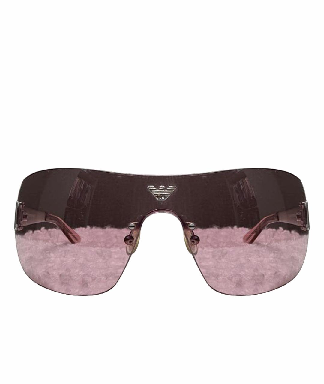 EMPORIO ARMANI Розовые металлические солнцезащитные очки, фото 1