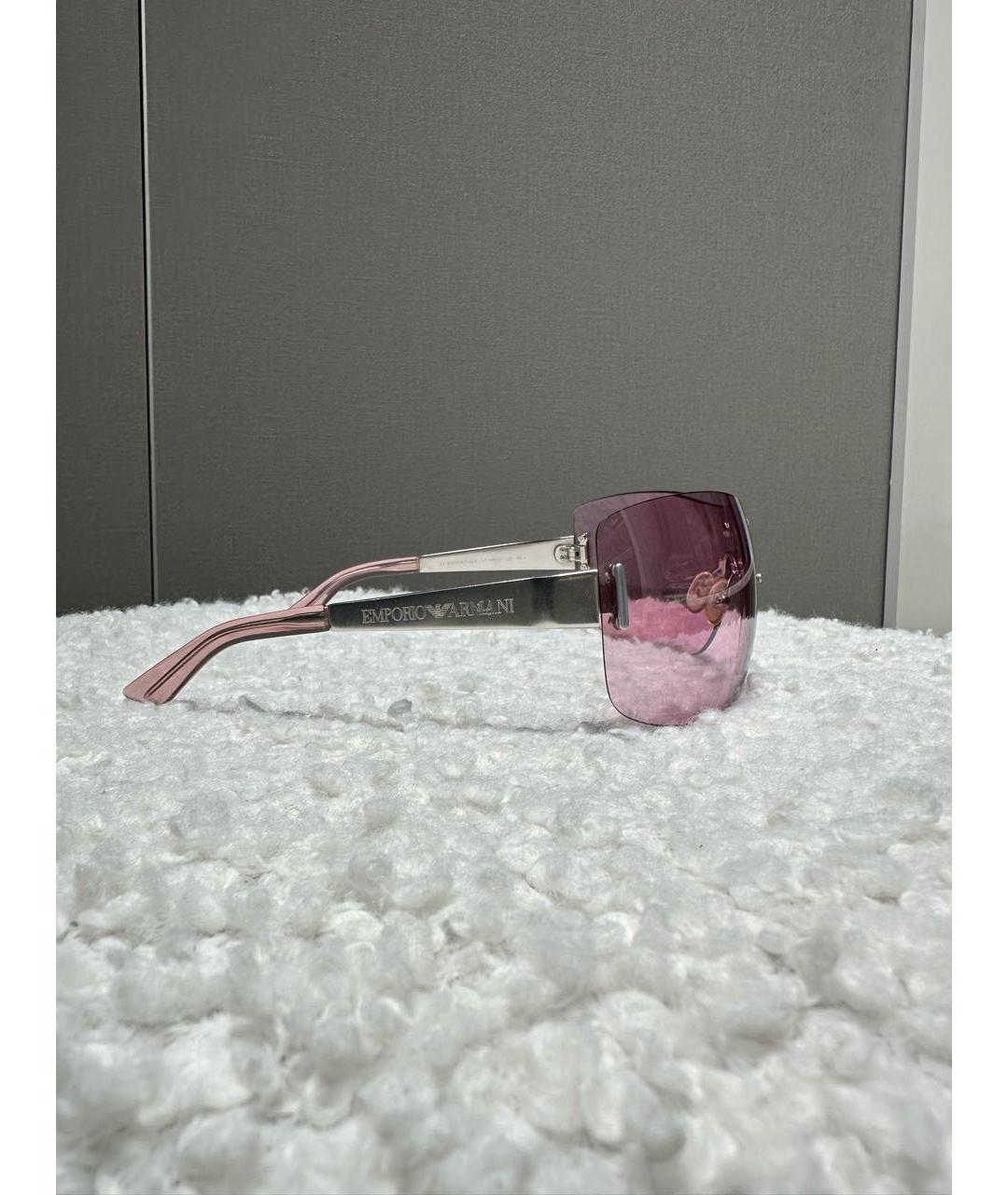 EMPORIO ARMANI Розовые металлические солнцезащитные очки, фото 2