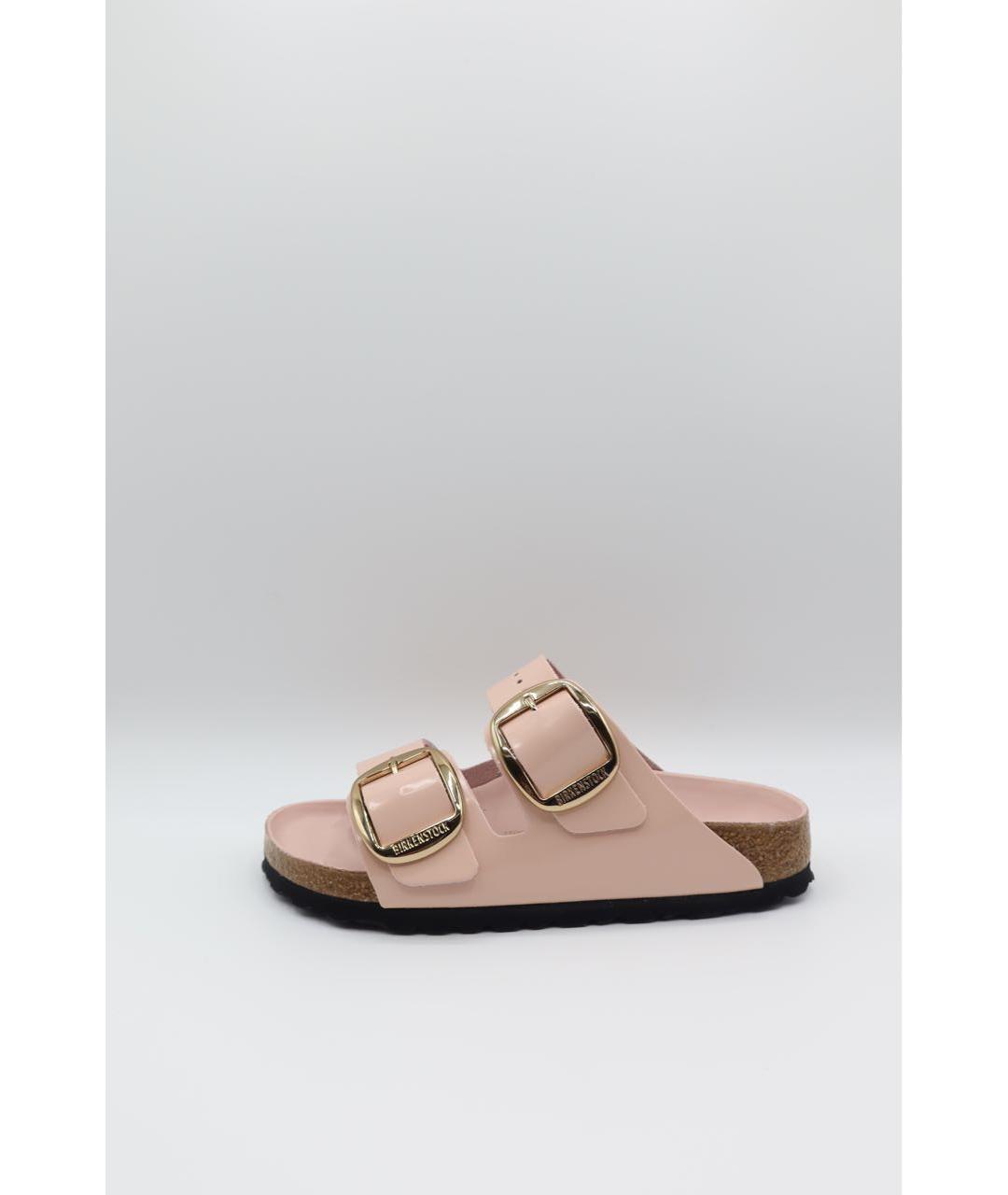 BIRKENSTOCK Розовые кожаные сандалии, фото 2