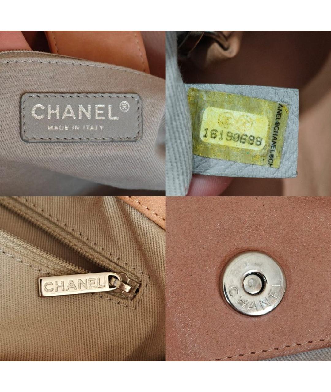 CHANEL Розовая сумка с короткими ручками, фото 6