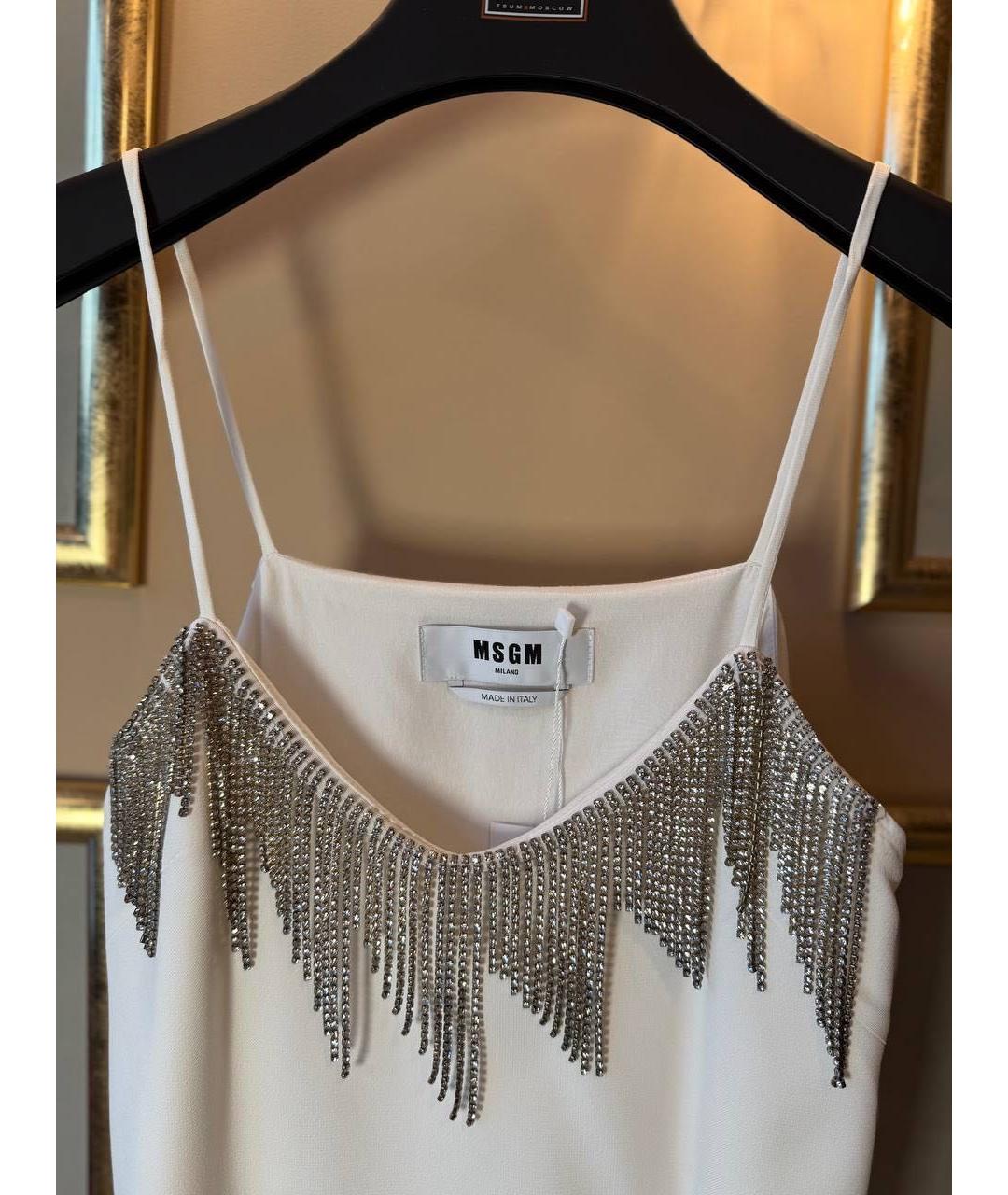 MSGM Белое вечернее платье, фото 3