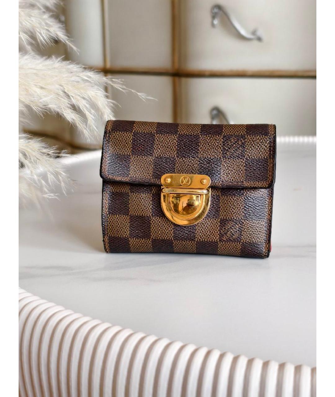 LOUIS VUITTON Коричневый кошелек, фото 9