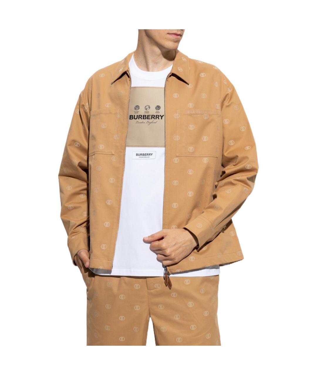 BURBERRY Бежевая хлопковая куртка, фото 2