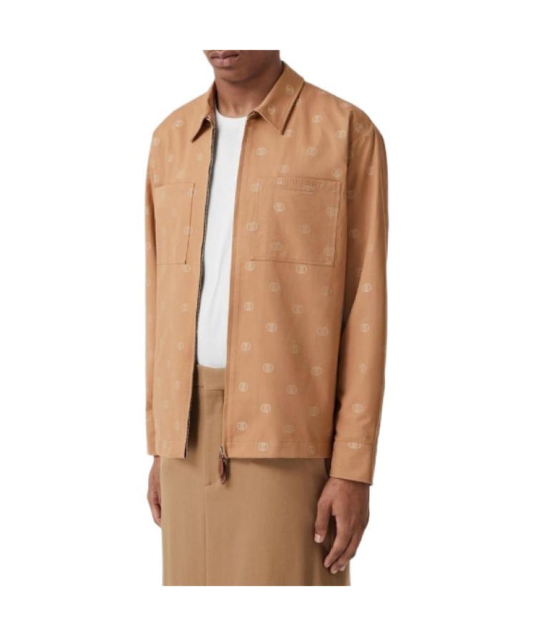 BURBERRY Бежевая хлопковая куртка, фото 4