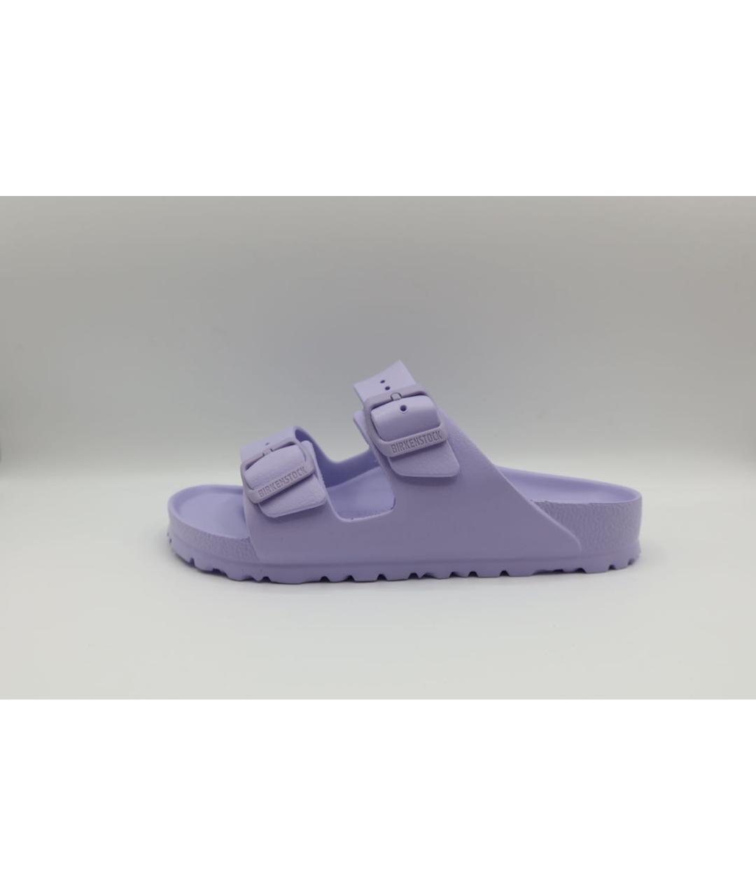 BIRKENSTOCK Фиолетовые резиновые шлепанцы, фото 3