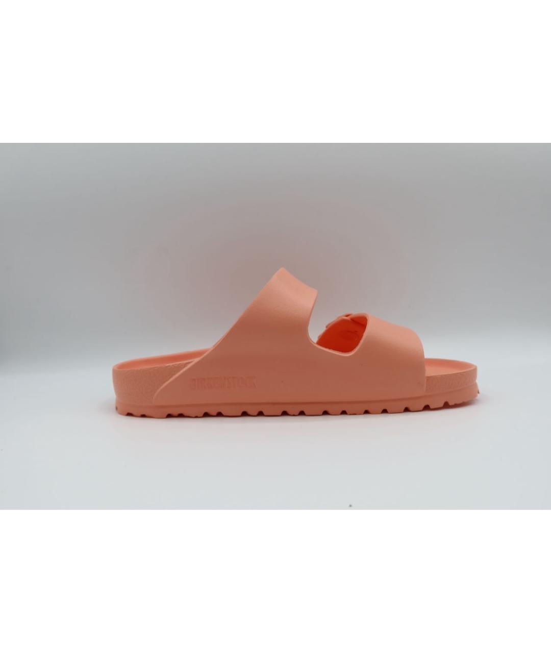 BIRKENSTOCK Коралловые резиновые шлепанцы, фото 4
