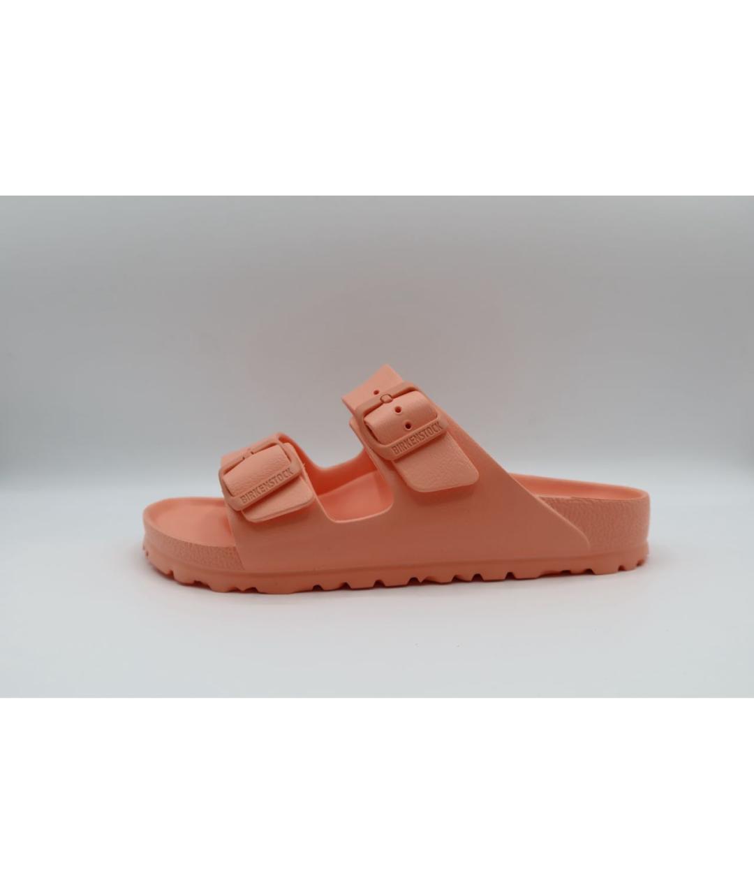 BIRKENSTOCK Коралловые резиновые шлепанцы, фото 2