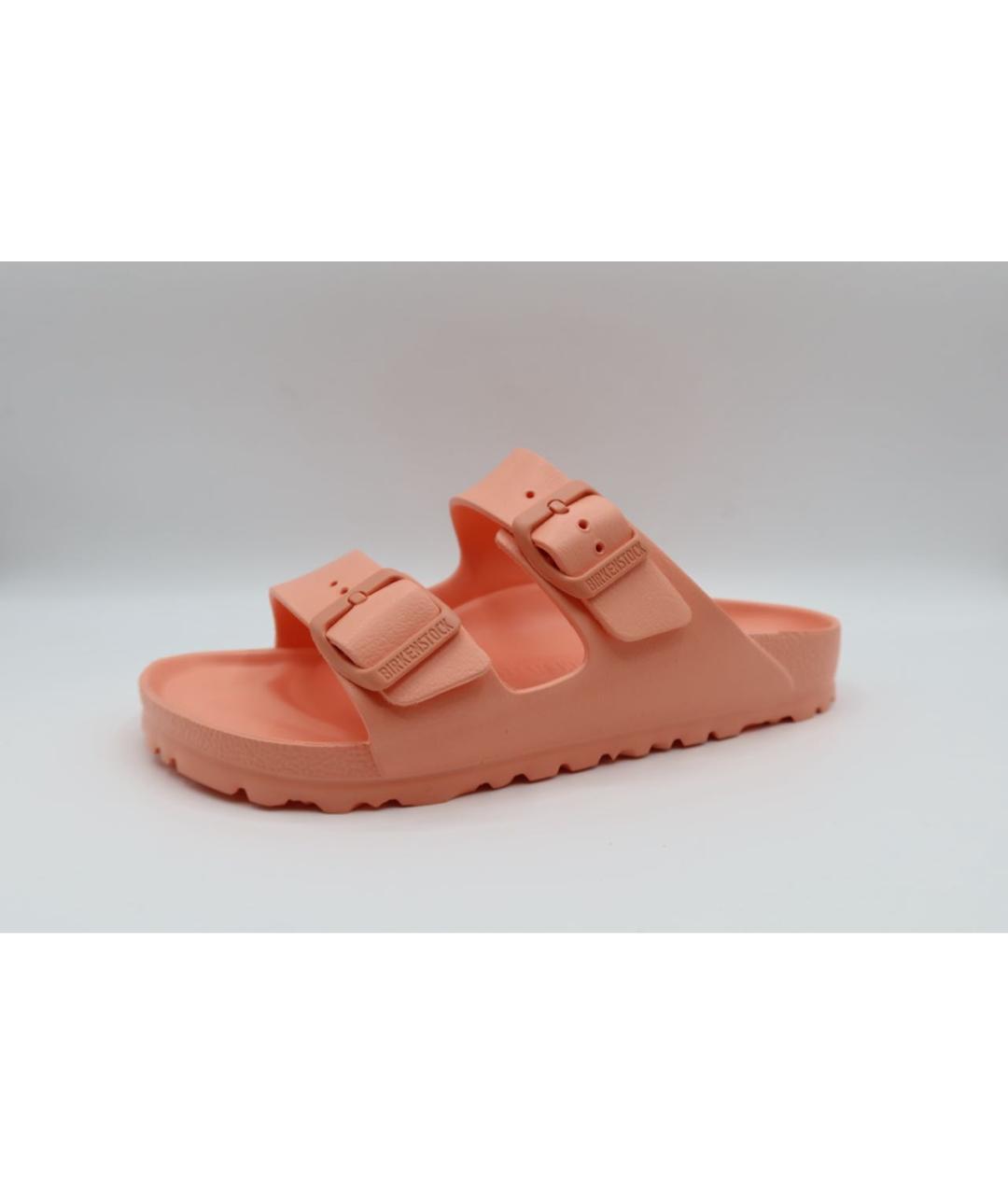 BIRKENSTOCK Коралловые резиновые шлепанцы, фото 3
