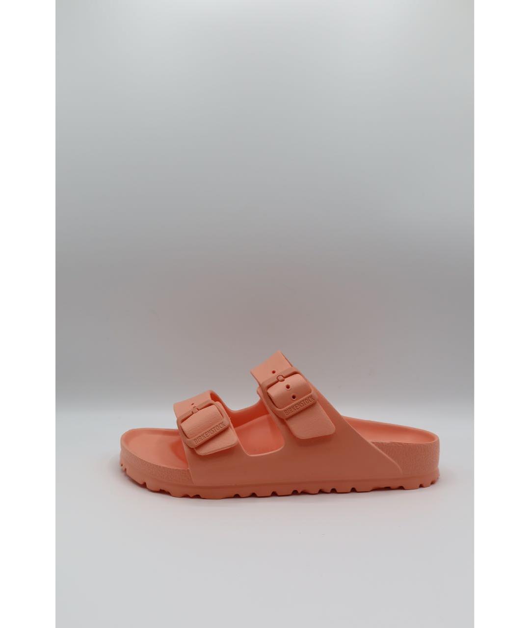 BIRKENSTOCK Коралловые резиновые шлепанцы, фото 6