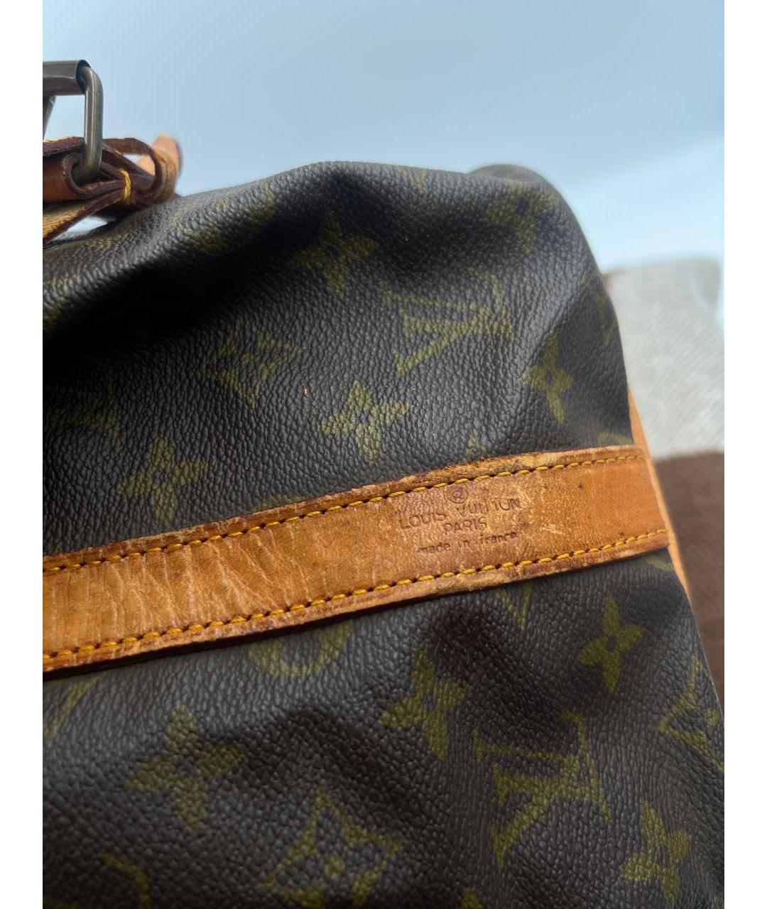 LOUIS VUITTON Коричневая кожаная сумка тоут, фото 6