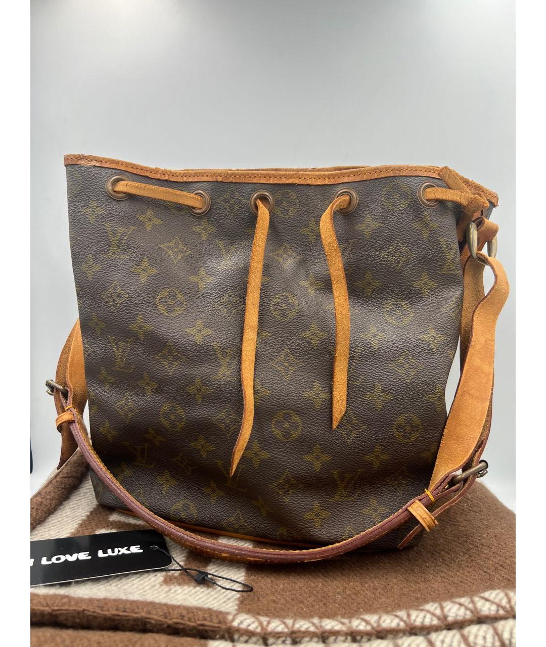 LOUIS VUITTON Коричневая кожаная сумка тоут, фото 2