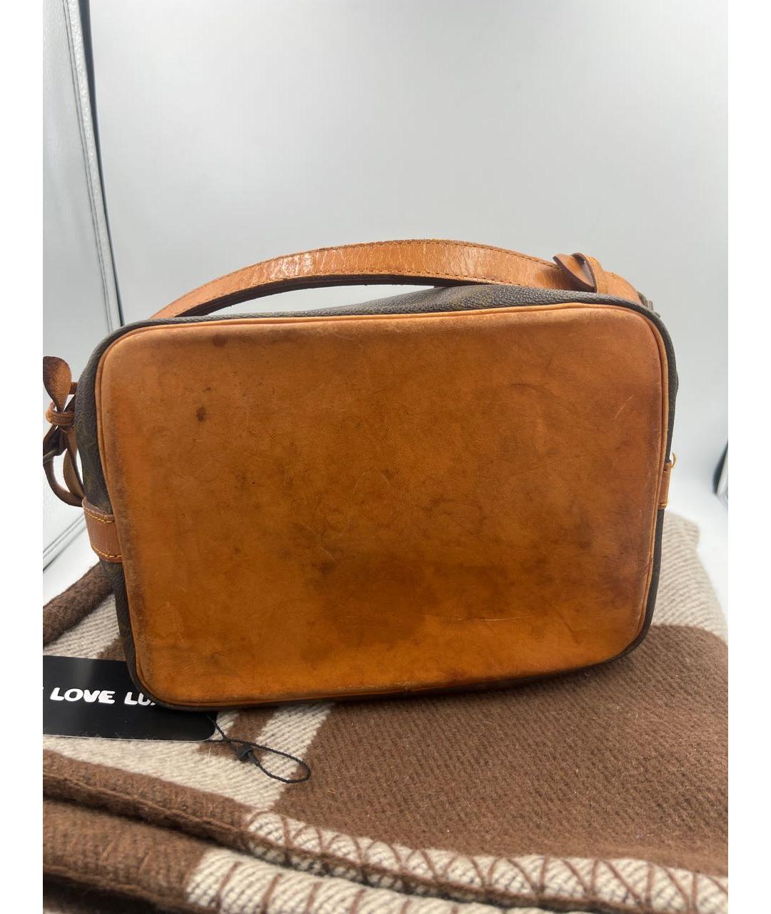 LOUIS VUITTON Коричневая кожаная сумка тоут, фото 4