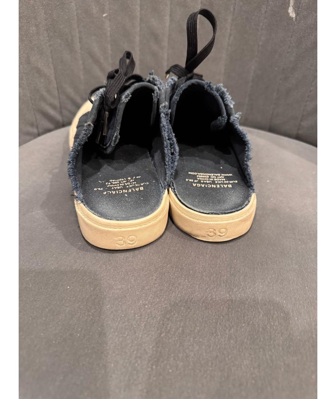 BALENCIAGA Черные текстильные кеды, фото 6