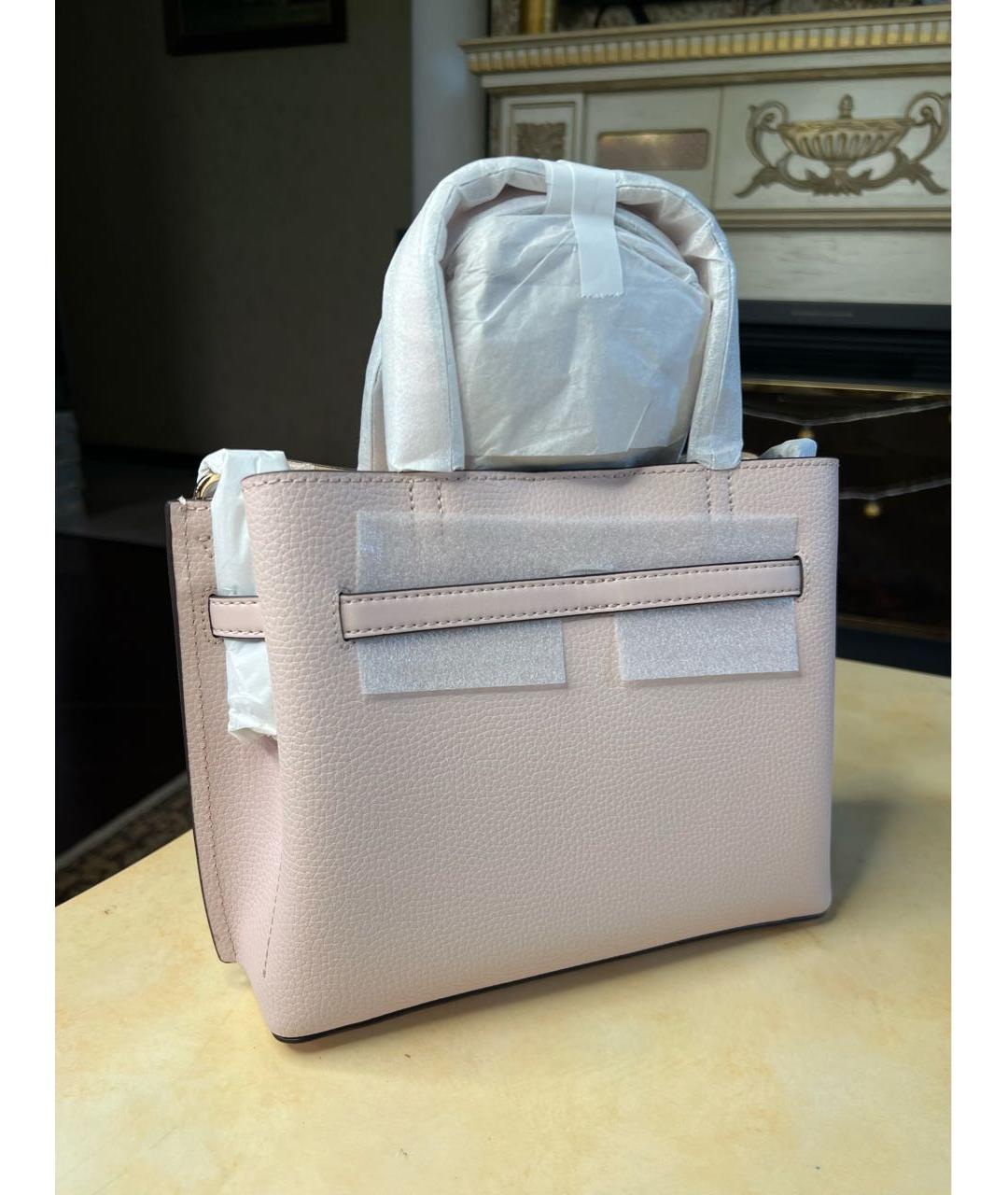 MICHAEL KORS Розовая кожаная сумка с короткими ручками, фото 4