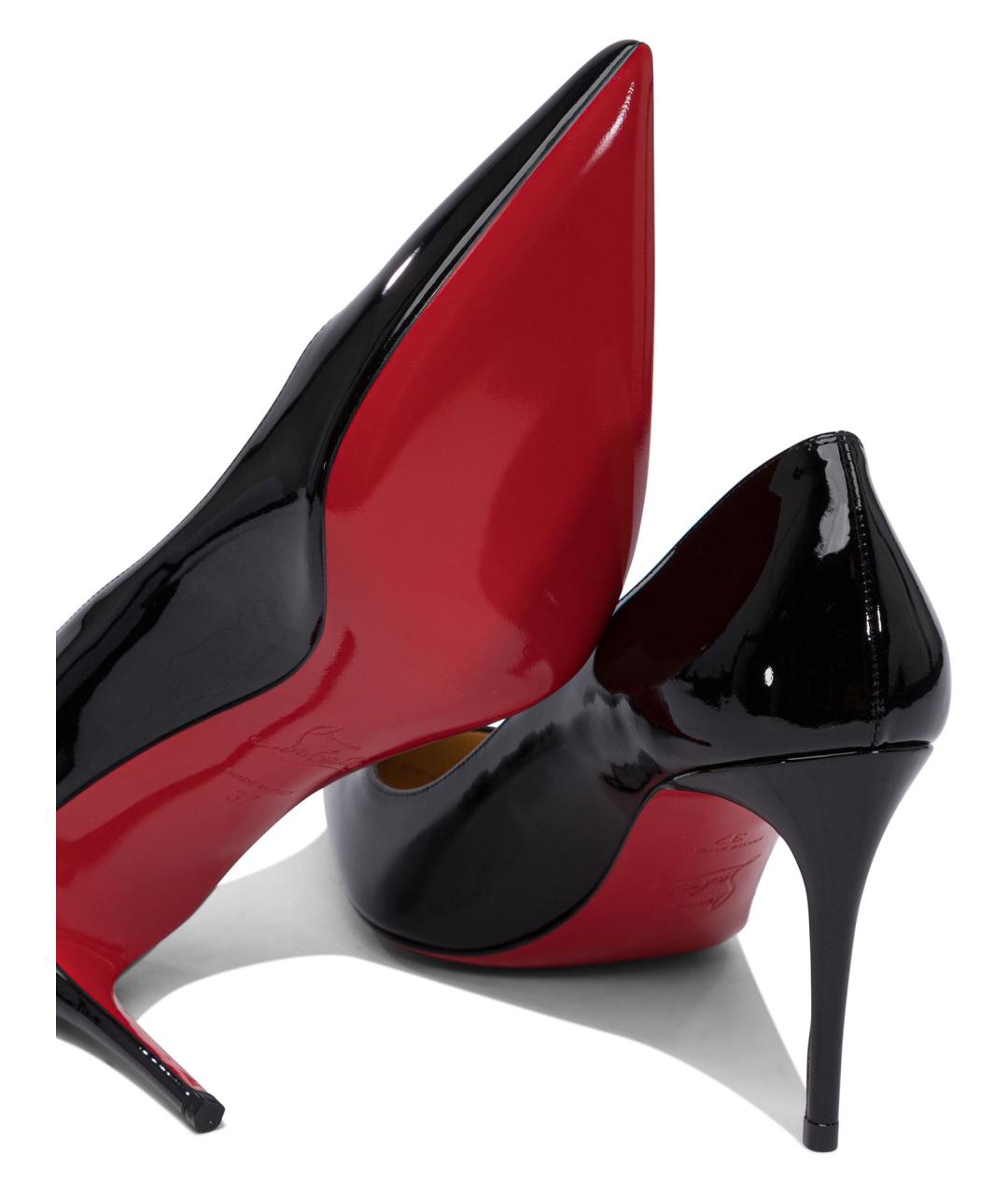 CHRISTIAN LOUBOUTIN Черные кожаные туфли, фото 5